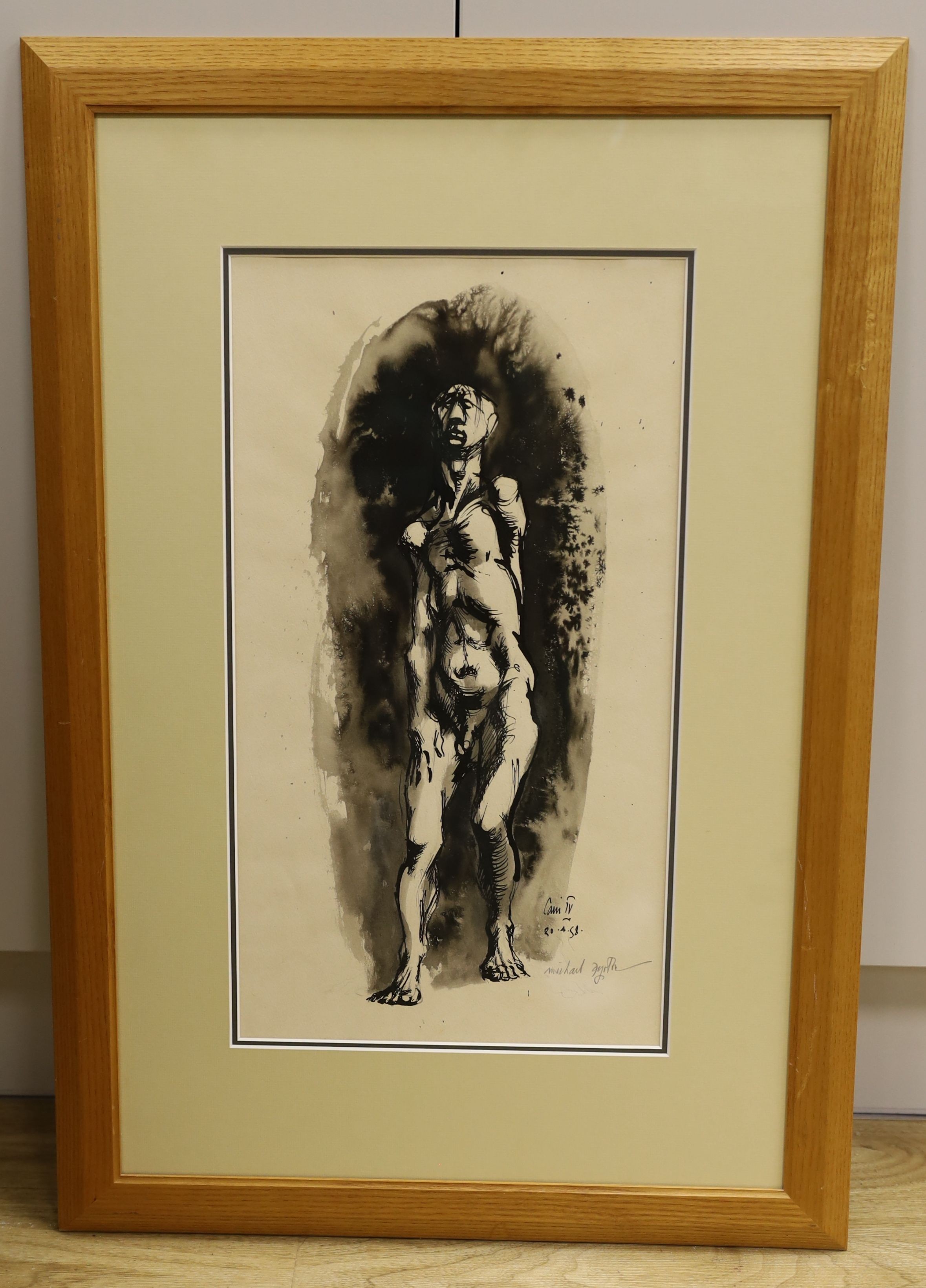 Michael Ayrton (1921-1975), ink and grey wash, 